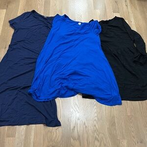 Old Navy 3 Women's Blue Black Short Sleeve Long Sleeve Dresses 1 Maxi 2 Midi